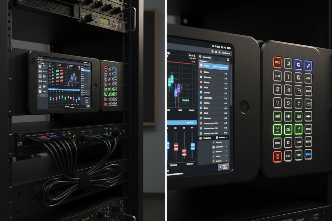 Boost Your Studio Efficiency with the iPad A16 & Stream Deck Module 32 Rack Mount Plate