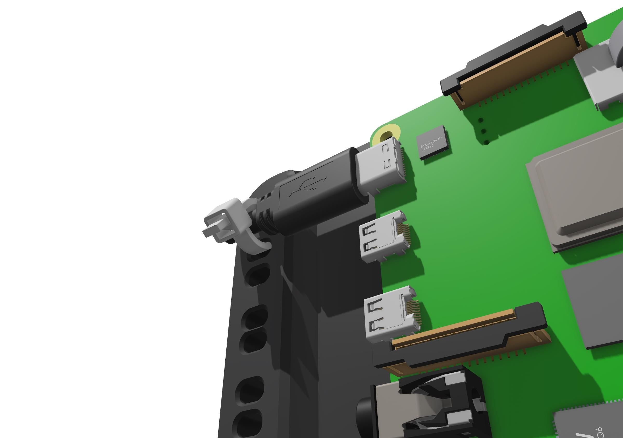 Raspberry Pi 4/5 Universal Mounting Plate Holder with Cable Tie Points | Wall or Surface Mount for Pi Board