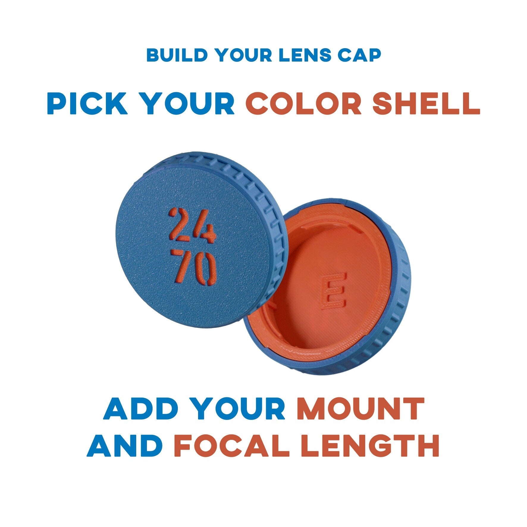 Build Your Colored Lens Cap | find your mount and focal length.