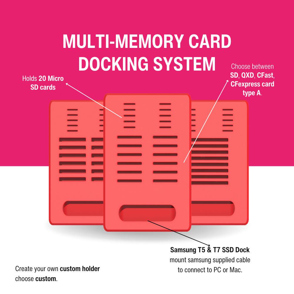 3D Print Files | Multi-Memory Card Docking System: Your Ultimate Desk Companion