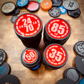 Front Lens Caps | Red | Rubber | Every ø Available | Laser Engraving | Custom Tekst And QR Code