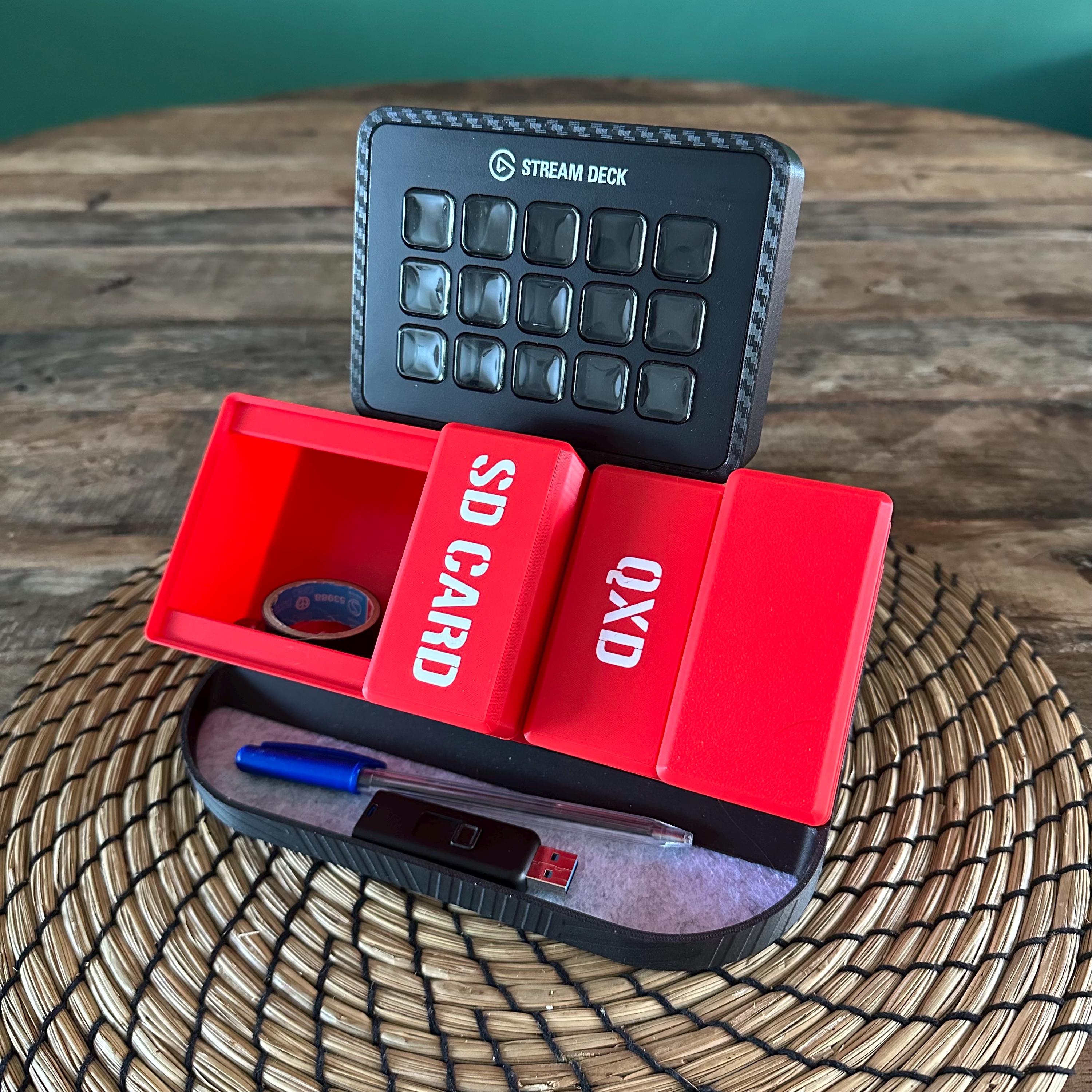 Gridfinity Magnetic Desk Organizer with Portable Buckets | Stream deck 15