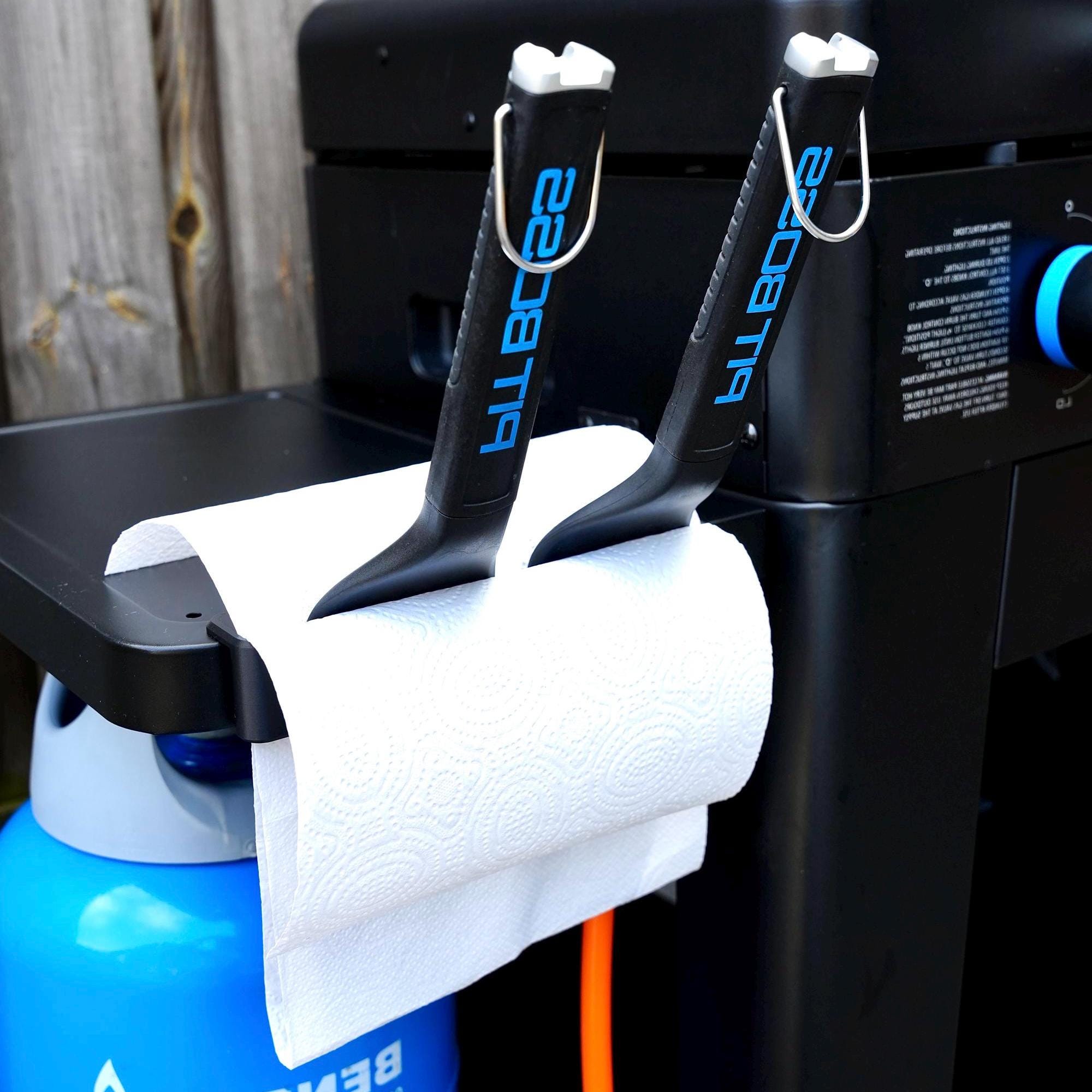 PIT BOSS Griddle Tool Holder with Paper Towel Slot – Easy Installation & Clean Cooking Gear
