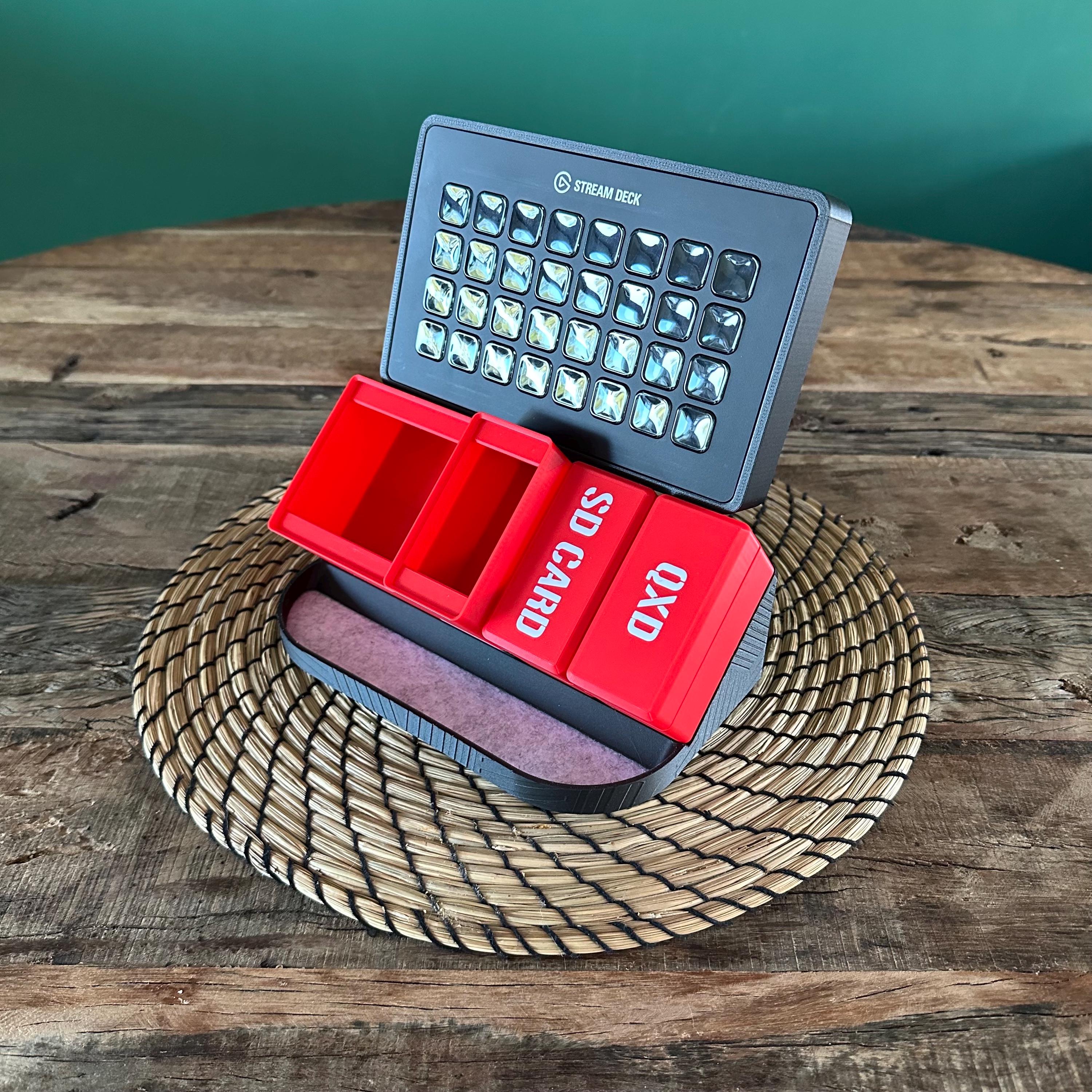 Gridfinity Magnetic Desk Organizer with Portable Buckets | Stream deck 15