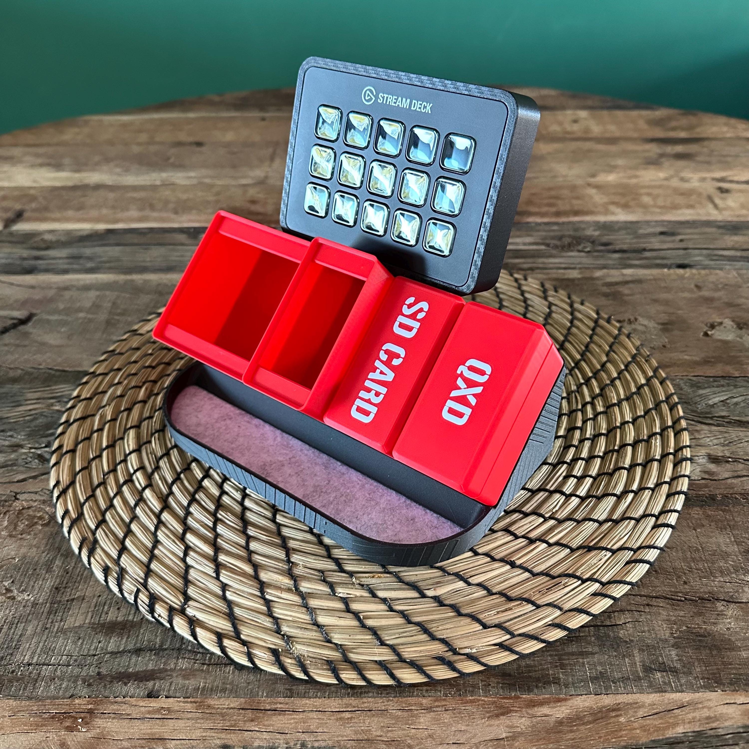 Gridfinity Magnetic Desk Organizer with Portable Buckets | Stream deck 15