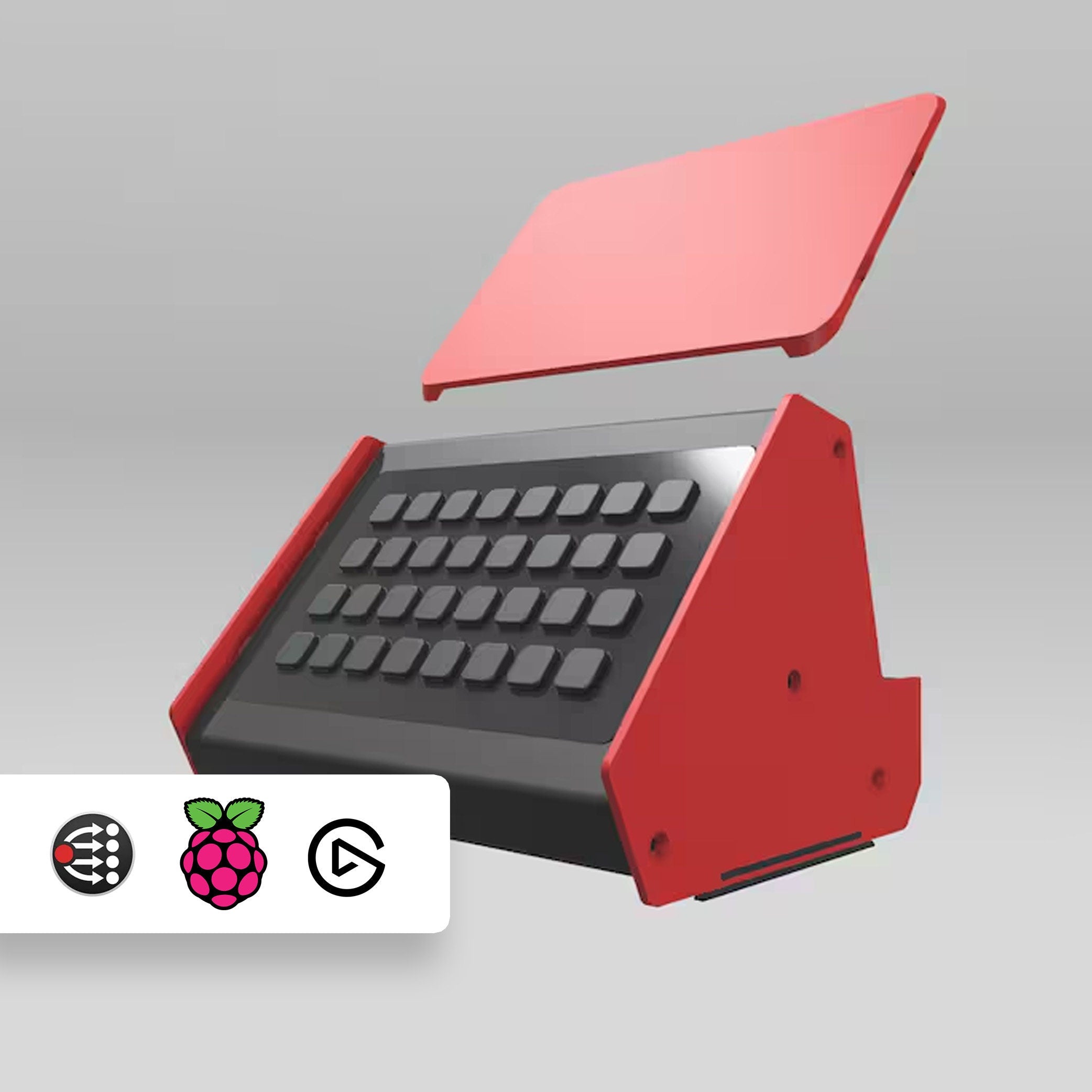 3D Print files | StreamDeck XL and Raspberry Pi Enclosure v1 + v2 | Multimedia controller