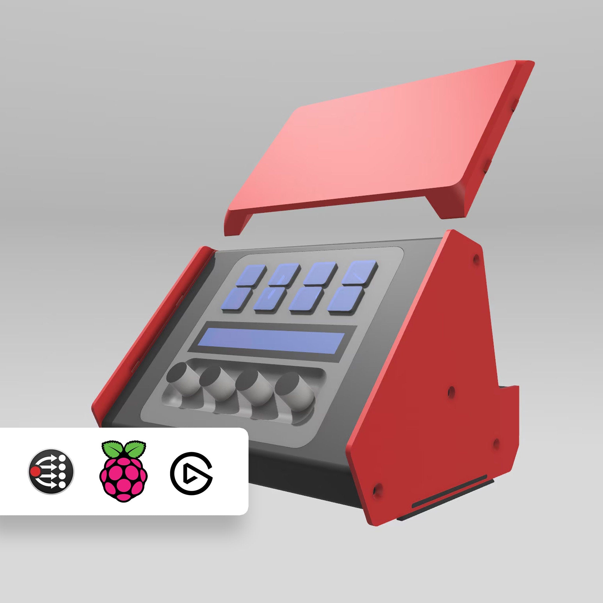 3D Print files | StreamDeck Plus and Raspberry Pi Enclosure v1 + v2 | Multimedia controller