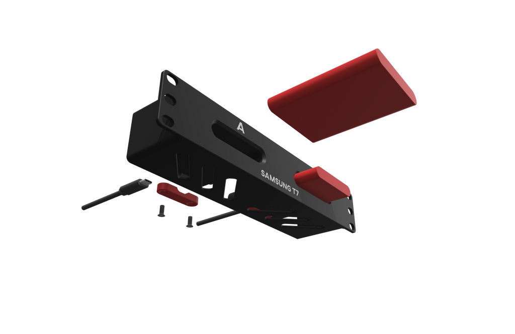 3D Print File | Samsung T7 Dual SSD 10-Inch Rack Panel