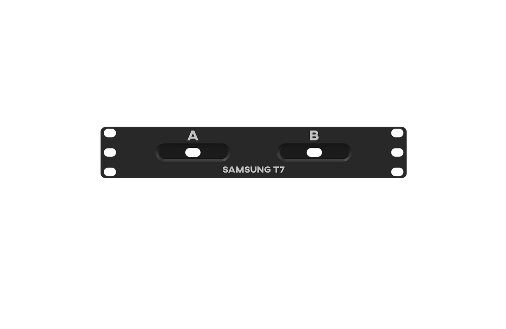 3D Print File | Samsung T7 Dual SSD 10-Inch Rack Panel