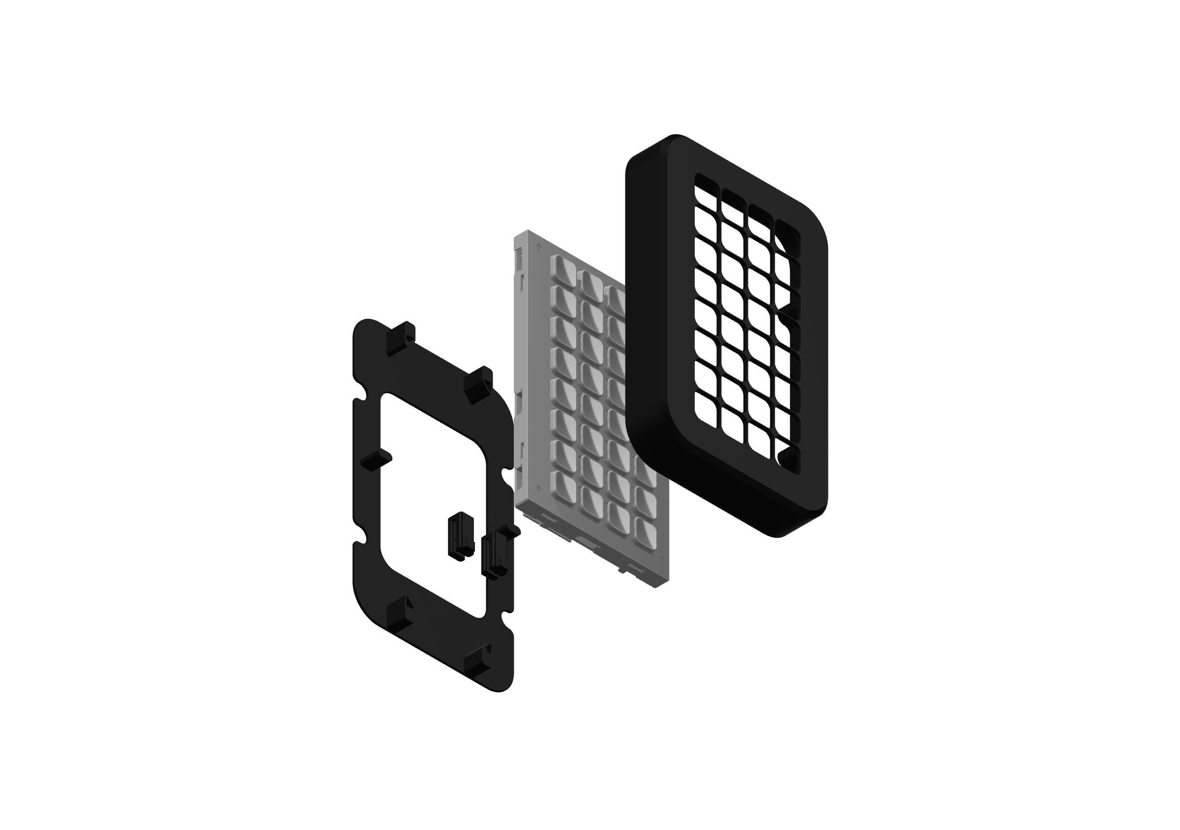 iPad A16 & Stream Deck Module 32 Rack Mount Plate – 3D Printed Holder for Studio Live Production