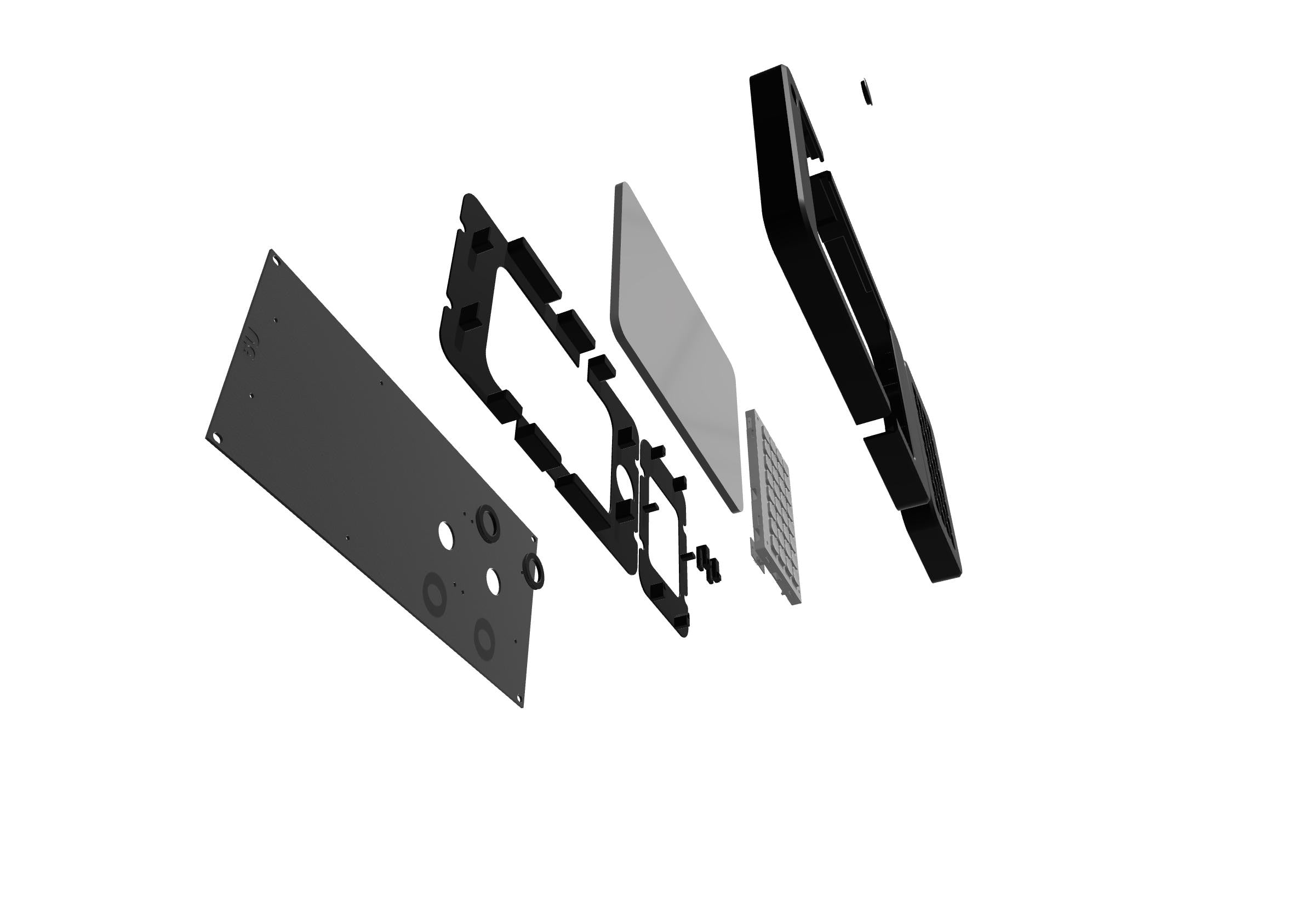 iPad A16 & Stream Deck Module 32 Rack Mount Plate – 3D Printed Holder for Studio Live Production