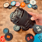 Front Lens Caps | Mat Black | Rubber | Every ø Available | Laser Engraving | Custom Tekst And QR Code